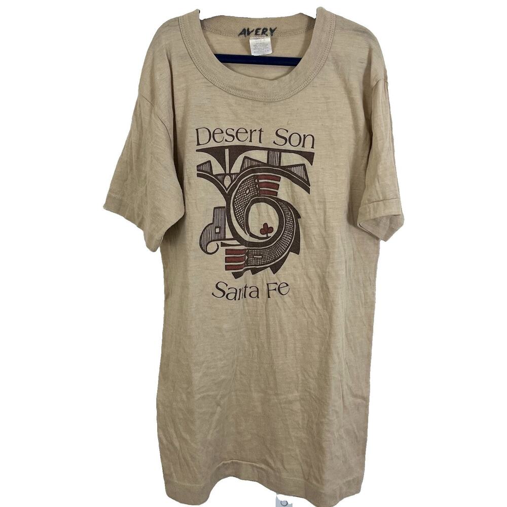 Vintage Tee Jays 80s Desert Son Santa Fe Shirt Kids S Single Stitch USA Long